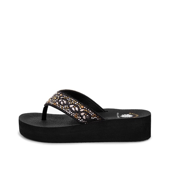 Yellow box multi metallic platform leather sandal new 7 m - Picture 2 of 7